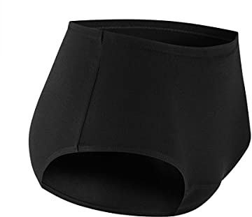 PROTECHDRY Washable Urinary Incontinence Cotton Underwear for Women Maxi Pant with Front Absorbent Area (Black, S)