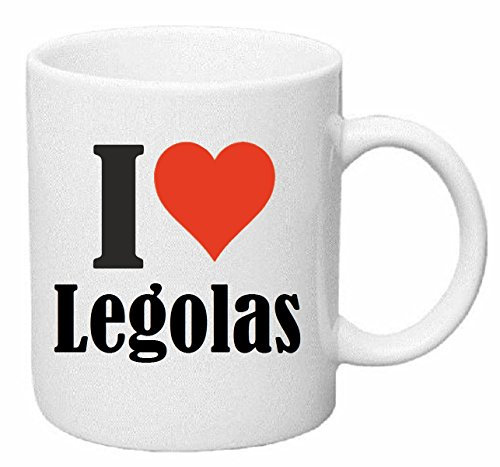 Reifen-Markt Kaffeetasse I Love Legolas Keramik Höhe 9,5cm ? 8cm in Weiß