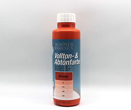 Voll- und Abtönfarbe Rotorange 500 ml