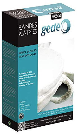 Pebeo 766312 Gedeo Gipsbinden 8 x 300 cm, White