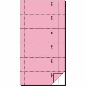 Sigel 5 x Bonbuch 360 Abrisse 105x200mm 65g/qm rosa selbstdurchschreibend 2x60 Blatt