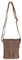 Old River Vintage Retro Style Leder Bubalus WasserBüffel Büffelleder Tasche Unisex Messenger Bag Umhängetasche Crossover 19x21x3 cm (BxHxT) (Mittelbraun)