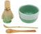 BambooMN Brand - Matcha Bowl Set (Includes Bowl, Rest,Tea Whisk, Chasaku, & Tea Spoon) 1 Set Mint Green