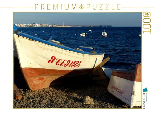 CALVENDO Puzzle Boote auf Lanzarote | 1000 Teile Lege-Größe 64 x 48 cm Foto-Puzzle für glückliche Stunden