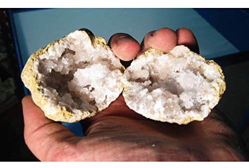 Geodas de Cuarzo Blanco Mini Seccionada Minerales y Cristales, Belleza energética, Meditacion, Amuletos Espirituales