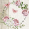 20 Servietten Schmetterlinge und Rosen pink Blumen Butterflys Sommer