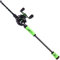 Sougayilang Fishing Rod Reel Combos Portable 4 Pc Travel Fishing Pole Fishing Reel -2.1M with Right Handed