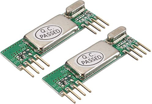 TECNOIOT 2 Stück RXB6 433 MHz Superheterodyne-Funkempfängermodul