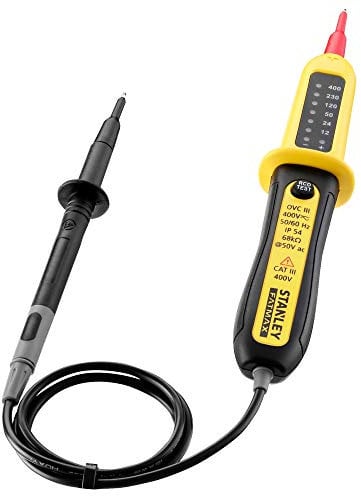Stanley Fmht82566-0 Testeur Et Évaluation De Tension Gamme FatMax - Affichage Direct Du Voltage Avec Les LEDs - Étanche À L'Eau Et La Poussière Multicolore