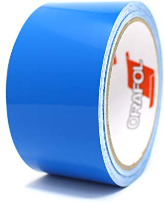 Finest Folia 10 Meter (1,79€/Meter) Zierstreifen Auto Motorrad Boot Modellbau Farbauswahl Dekorstreifen Seitenstreifen Klebestreifen (Azurblau Glanz, 50mm Breite)