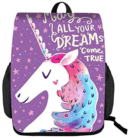 Enhome Einhorn Rucksack für Damen Herren Kinder Jungen Studenten, 3D Drucken Unisex Lässiger Daypacks Schüler Bag für Laptop Schultasche Sportbeutel Reisen Wandern Freizeit (Groß,Elegante Prinzessin)