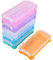 Sumnacon 6pcs superposable boîte à crayons Translucide boîte de rangement en plastique avec blanc bouton pour crayon de couleur
