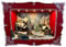 abc HOME | Wandbild Winterszene & Spieluhr | Weihnachten | LEDs | Melodie | 21 cm H