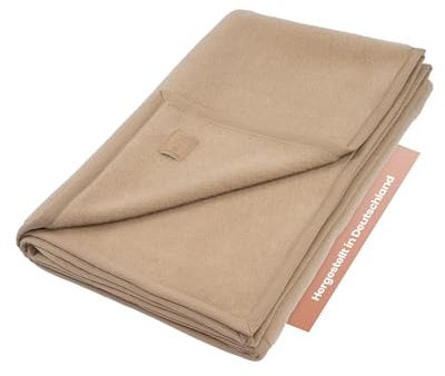 Ritter Decken Cashmera Kaschmirdecke 150 x 200 cm - Creme - Hochwertige Wolldecke aus Kaschmir - Warme & Luxuriöse Wolldecke - Made in Germany