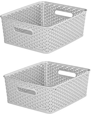 2 x 13L Grey Curver Basket