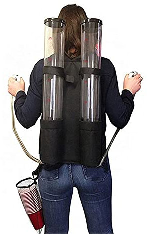MU Bierturm, Bierfass Dispenser 6-Liter Rucksack-Bier Getränke Lagerung Mit Zwei Weinsäulen, Gebraucht Für Party Bar Dance Drink Dispenser