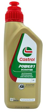 LUBRIALPHA - Olio motore 2T scooter | Lubrificante semisintetico | Bassa fumosità | Per scooter e motociclette 2 tempi | Olio miscela 2 tempi, 1L
