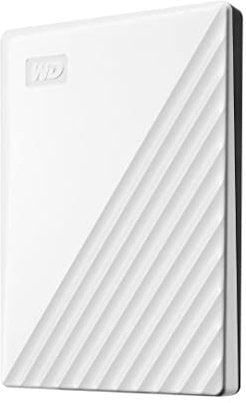 WD Disco duro externo portátil My Passport de 1 TB con software de respaldo y protección con contraseña, color blanco - WDBYVG0010BWT-WESN