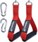 XYZDOUBLE Resistance Bands Handle Cable Attachments Heavy Duty Cable Machine Attachment Fitness Grip with Solid ABS Cores Durable Carabiners for Cables Crossover LAT Pull Down Home Gym Red