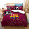 CHAOSE FCB Barcelona Bettbezug Boy Teen 3-teiliges Bettwäsche-Set Blau Lila Grau Bettbezug Mikrofaser Pflegeleicht (Stil 04,135 x 200 cm)