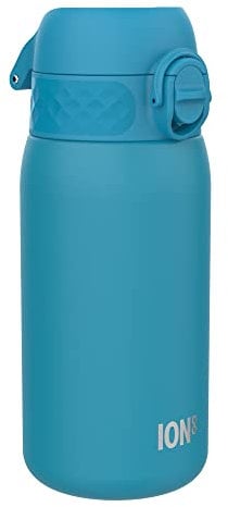 ION8 Gourde Isotherme Enfant, Inox, 320ml, Anti-Fuite, Facile à Ouvrir, Verrouillage Sécurisé, Lavable au Lave-Vaisselle, Poignée de Transport, Durable, Acier Inoxydable, Bleu