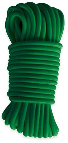 TECPLAST Sandow élastique Vert 50 mètres 9SW - Qualité PRO - Tendeur pour bâche de diamètre 9 mm