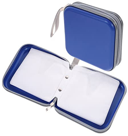 SUPVOX 2pcs Cd Clutch Bag Storage Organizer Cd Carrying Case DVD Organizer DVD Case Zipper Wallet Zip Lock Organizer Cd Storage Purses Zipper Cd Case Square Plastic Travel Cd Package