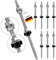 Stockschrauben M10 x 200 mm Stockschrauben PV Anlage (8er Pack) Edelstahl Höhenverstellbar Stockschraube Dübel für Photovoltaik Solarbefestigung auf Gebäudedächer Material: Edelstahl (SUS304)