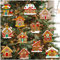 Lebkuchenhaus-Ornamente, Weihnachtsbaum-Dekoration, Lebkuchenhaus, Weihnachtsdekoration, hängende Ornamente für Urlaub, Weihnachtsbaum, Heimdekoration, 12 Stück