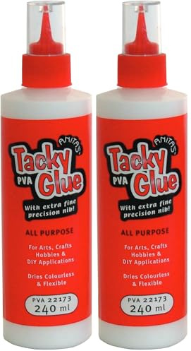 Anita's 120 ml Tacky Poly Vinyl Acetate Glue, White (Pack of 2)