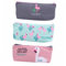 EXCEART 3 Pièces Trousse d'anniversaire Étudiants Pochette Flamant Rose à Crayons Imprimé Cosmétique Flamant Rose Pochette Zippée Portable Porte-Crayons Banquet Toile