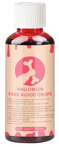 Faux Sang 50 ML Halloween Film Premium Sang, Maquillage Zombie, Maquillage Vampire, Faux Sang, Carnaval