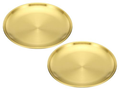 PATIKIL 5.5 Diámetro Plato Quemador de Incienso 2Pcs Soportes de Incienso en Espiral de Aleación Bandeja Ignífuga para Conos de Incienso para Yoga SPA Hogar Oficina Tono Dorado