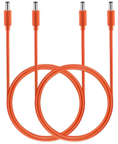 Tonton 2PACK 1M DC-auf-DC-Stecker-Stromkabel, 0-24V 5,5 x 2,1mm 16AWG Buchse männlichen zu männlichen DC Verlängerung, Anschlusskabel für CCTV Überwachungskamera/LED Streifen/Streifenbeleuchtung usw.