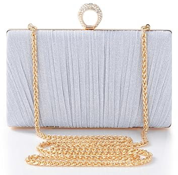 BABEYOND Damen Clutch abendtasche damen Elegant Chain Bag und Abnehmbarer Kette Wedding Prom Party Handbag, Crossbody Shoulder Bag, Small Shoulder Bag
