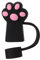 HFLWYWD Cute Straw Cover Toppers for 7-8mm Straw, Silicone Straw Tips,Cat Paw Straw Stoppers Protector,Straw Covers Cap,Funny Reusable Silicone Straw Toppers,Portable Straw Caps