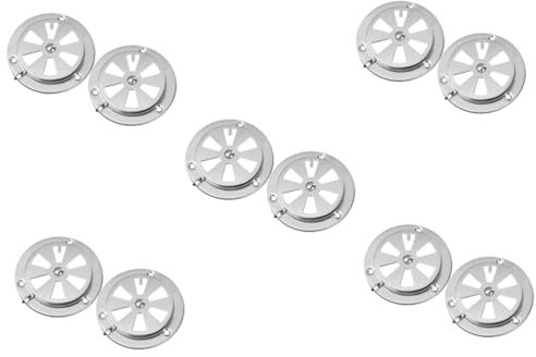 OSALADI 10 Piezas cubierta de escape rejilla ventilacion rejillas para ventilacion cubierta del horno de acero inoxidable cubierta del ventilador con persianas Cansada Apagador Metal
