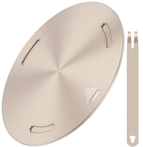 Adattatore Pentola per Piastra Induzione 16/20/24 cm con Manico Rimovibile e Base Separabile per Fornello Elettrico a Gas (24 cm)