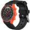 Armband für Omega x Swatch MoonSwatch 20mm, weiche Silikon Omega X Swatch Moonswatch Speedmaster Ersatzband ohne Lücken, gebogenes Moonswatch Swatch Armband für Männer Frauen (Schwarze orange Linie)