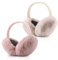 CHENKEE 2 Stück Winter Ohrenwärmer, Ohrenwärmer Damen Ohrenwärmer Damen Faltbare Winter Plüsch Ohrenwärmer Faltbare Plüsch Ohrenschützer Kunstpelz Warm Ohrenschützer für Damen Männer (Beige, Rosa)