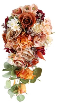 Perfeclan Hochzeitsstrauß, Brautstrauß zum Werfen, Tischdekoration, eleganter Boho-Blumenstrauß, Brautjungfernstrauß für die Hochzeit