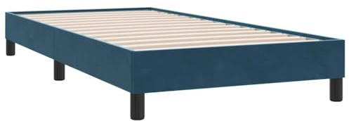 vidaXL Bettgestell ohne Matratze Dunkelblau 100x220 cm Samt