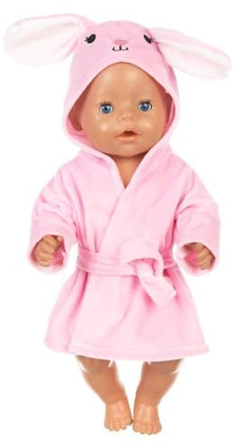 NHQZ Puppen Zubehör, Puppenhasen-Nachthemd, für 43 cm Puppen, 1 Stück