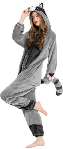 OLAOLA Onesies für Erwachsene Unisex Neuheit Pyjamas Kostüm für Halloween Soft Comfy Homewear Nachtwäsche Einteiler Schlafanzug Cosplay Loungewear