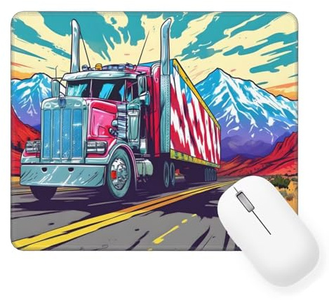Tapis de Souris Voiture, Tapis de Souris Gamer, Tapis de Souris 360 x 300 mm Bords Cousus, Base en Caoutchouc Antidérapant Tapis Souris Scène,Imperméable Tapis de Souris Gaming pour Maison/Bureau W-33