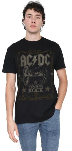 ACDC Rock Label Unisex T Shirt, Black, Small