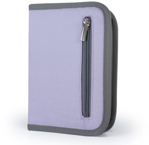 Yommie Federmäppchen Federtasche Canvas Federmappe Jungen Mit Reißverschluss Schulmäppchen Mädchen Federschachtel Schlamppermäppchen Teenager Stifteetui Mäppchen Schule kühles Lila