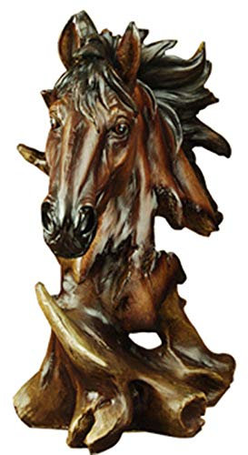 Skulpturen Statue Wertschätzung Holz Pferd Kopf Statue Tier Dekoration Statue Harz Handwerk Eingerichtet