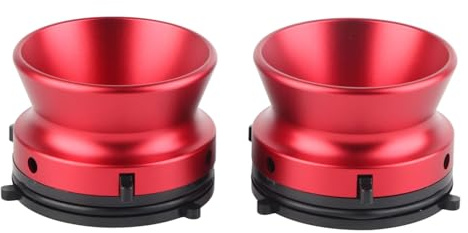 Nab-Hub-Adapter, 10-Zoll-Öffner, 1 Paar, polierte Aluminiumlegierung, universelle Ladevorrichtung für Tonbandgeräte von Studer ReVox Akai Teac (Rot)