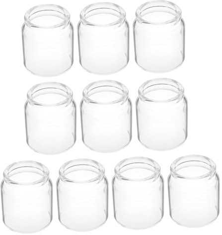 DECOMELODY 10 Kleiner Reagenzglas Vasen aus Glas für Pflanzenvermehrung und Mikrolandschaft mit Hoher Transparenz für Bücherregal und Indoor Garten Dekoration